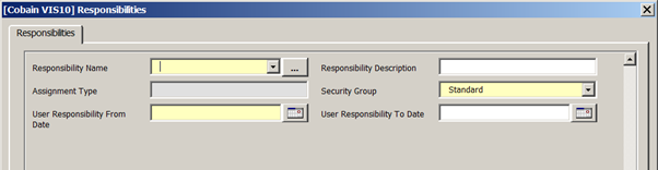 Responsibilities User Form